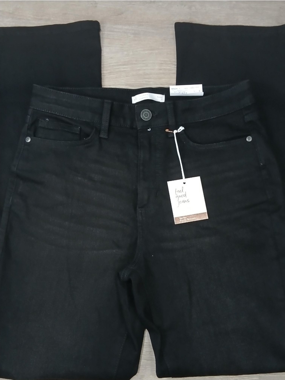 LC Lauren Conrad Feel Good Jeans Black Bootcut Mid-Rise Womens Size 8